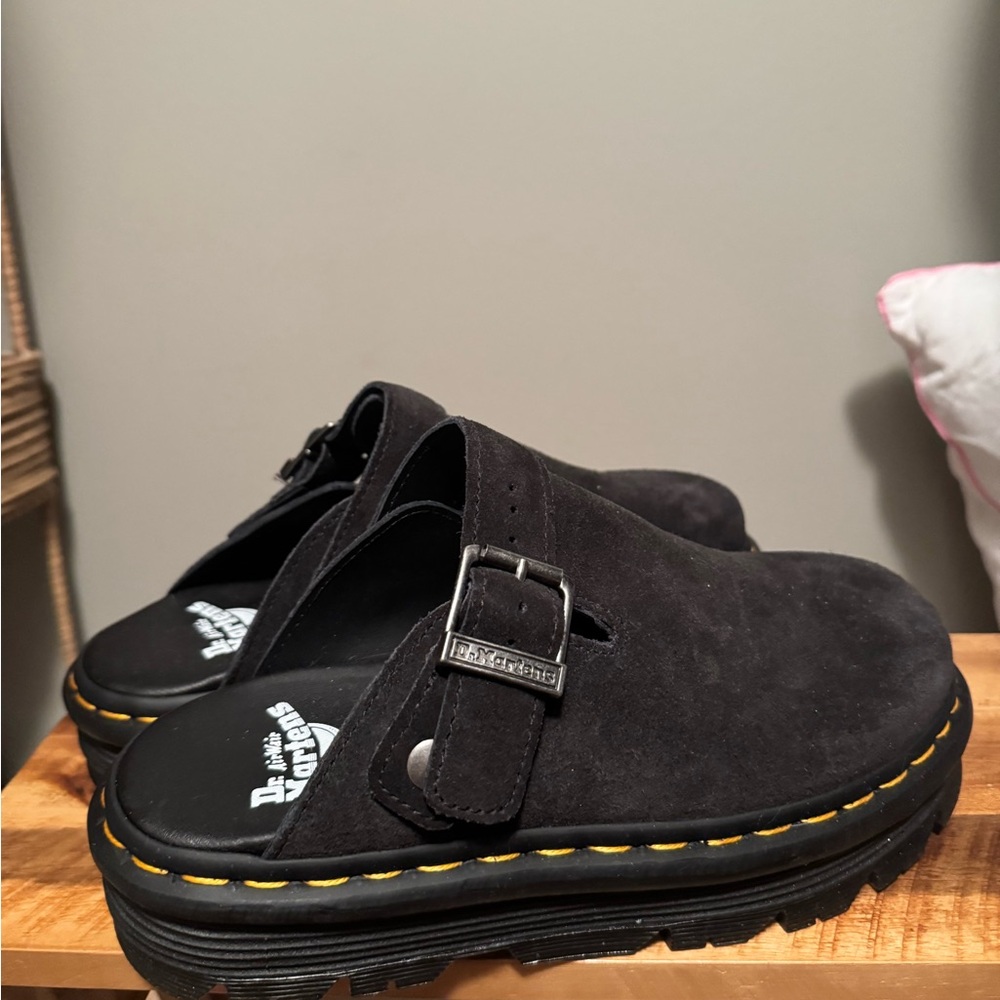 Doc Marten Brand New Zebzag Suede slip ons